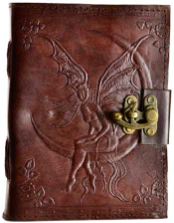 Fairy Moon Leather Blank Book w/ Latch                                                                                  