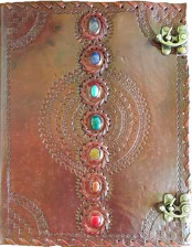 Chakra Leather Blank Book w/ Latch                                                                          