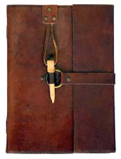 Leather Blank Book w/ Peg Closure                                                                                       