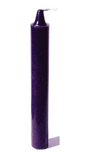 Purple Taper Candle  6"                                                                                                  