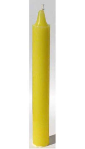 Yellow Taper Candle  6"                                                                                                  