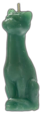 Green Cat Candle 6"- 7"                                                                                                  