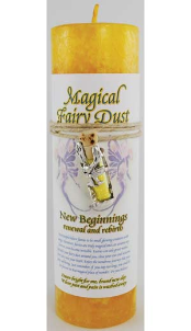 New Beginnings Pillar Candle with Fairy Dust Necklace                                                                   