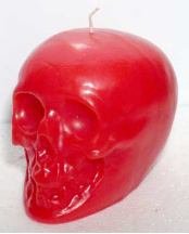 Green Skull Candle   5"                                                                                                     