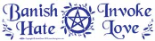 Banish Hate (Pentagram) Invoke Love - Bumper Sticker                                                                      