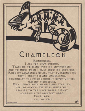 Chameleon Prayer Poster                                                                                                 