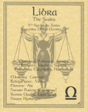 Libra Zodiac Poster                                                                                                     