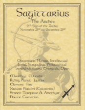 Sagittarius Zodiac Poster                                                                                               