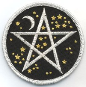 Starry Pentagram iron-on Patch                                                                                       