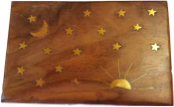 Stars & Moon Brass Inlay Box                                                                                    
