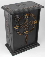 Pentagram & Celtic Cross Altar cupboard                                                                                 