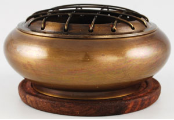Brass Screen Incense Burner with Coaster                                                                                