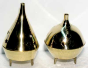 Brass Cone and Resin Incense Burner  3"                                                                                 