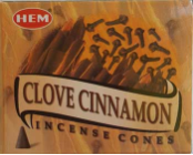 Clove Cinnamon HEM Cone Incense 10 Pack                                                                                         