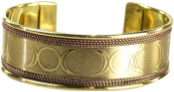 Triple Moon Copper and Brass Bracelet                                                                                   
