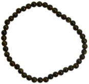 Black Obsidian Stretch Bracelet  4mm                                                                                     