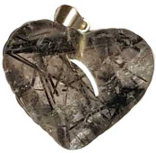 Graftadoz Stone Heart Pendant    1"                                                                                                      