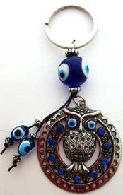 Owl Evil Eye Keychain                                                                                                   