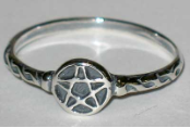 Pentagram Ring (Size 4) Sterling Silver                                                                                          