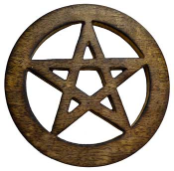 Pentagram Altar Tile 4"                                                                                                 