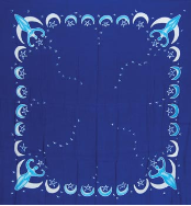 Goddess Altar Cloth or Scarve Blue 36" x 36"                                                                            