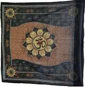 Om Lotus Altar Cloth  36" x 36"                                                                                           