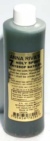 7 Holy Spirit Hyssop Bath Oil   8 oz                                                                                 
