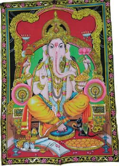 Ganesha Multi Color Tapestry 30" x 40"                                                                                  