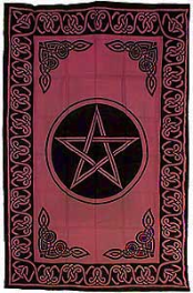 Pentagram Tapestry Red & Black 72" x 108"                                                                               