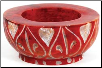 Red Stone Tealight or Cone Incense Burner                                                                               