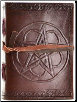 Pentagram Leather Blank Journal w/ Cord                                                                                 
