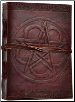Pentagram Leather Blank Book w/ Cord                                                                                    
