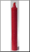 Red Taper Candle  6"                                                                                                     