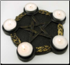 Pentagram Candle Holder Altar plate                                                                                     