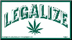 Legalize Marijuana - Bumper Sticker                                                                                       