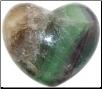 Fluorite Stone Heart  1 3/4"                                                                                                   