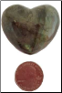 Labradorite Stone Heart  1 3/4"                                                                                                