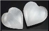 White Selenite Stone Heart  1 1/4" - 2"                                                                                       