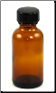 Amber Bottle with Cap 1 oz                                                                                              