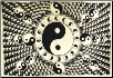White and Black Yin Yang Tapestry 72" x 108"                                                                            